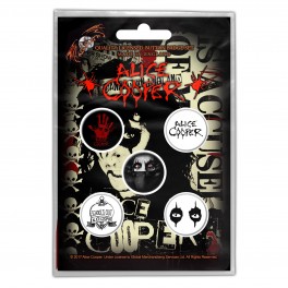 BADGES - ALICE COOPER "eyes"  - lot de 5