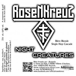ROSENKREUZ - Night Creatures - Pale Ale Beer Single Hop 33cl 6.6% Alc