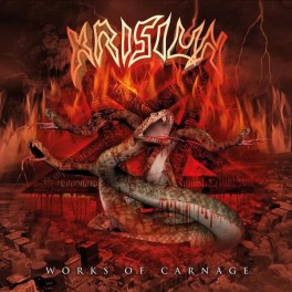 KRISIUN - Works Of Carnage - LP Ultra Clear With Red/Orange Splatter