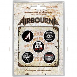 BUTTON BADGE - AIRBOURNE "Boneshaker" - 5 Pack