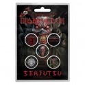 BADGES - IRON MAIDEN "Senjutsu" - lot de 5
