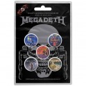 BADGES - MEGADETH - lot de 5