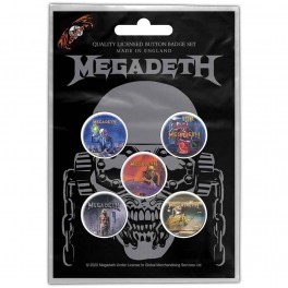 BADGES - MEGADETH - lot de 5